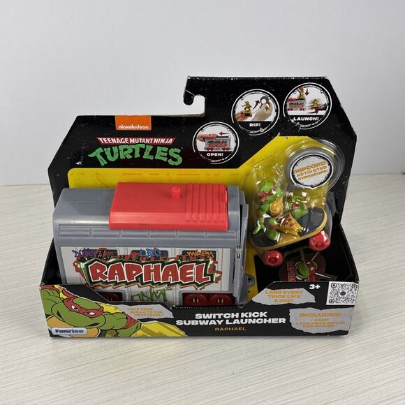 Teenage Mutant Ninja Turtles Nickelodeon Switchkick Subway Launcher Raphael Set - Picture 1 of 6